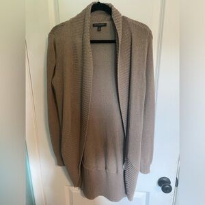 Banana Republic Cardigan Medium tan color, some pulling at the shoulder